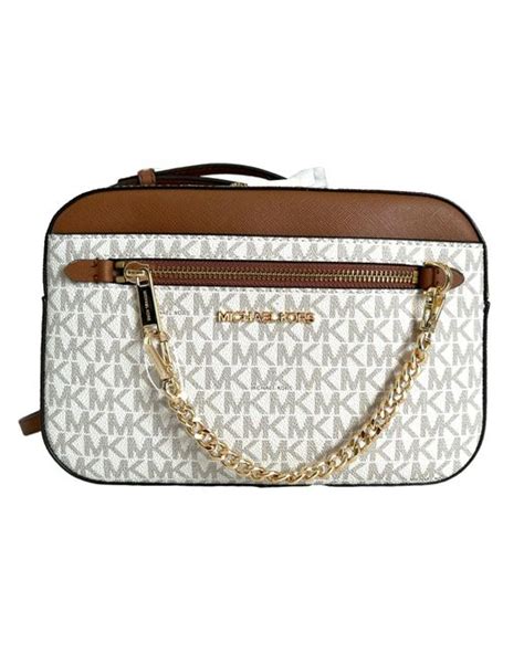 michael kors jet set black silver|mk jet set crossbody vanilla.